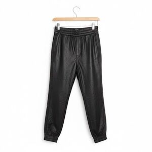 Aritzia Dark Brown Women's Faux Leather Jogger Pants